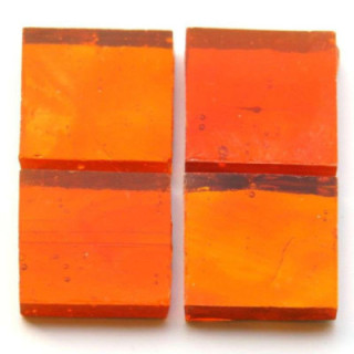 miroir ondulé artisanal orange