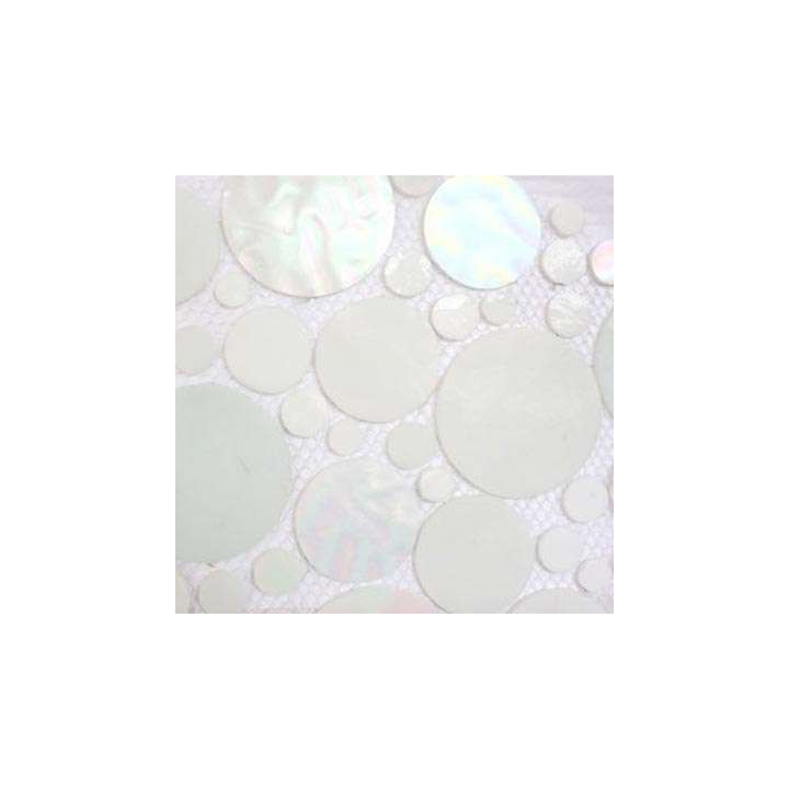Cercles de verre blanc