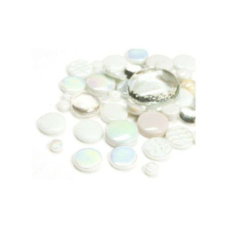 Mix de pastilles de verre blanc