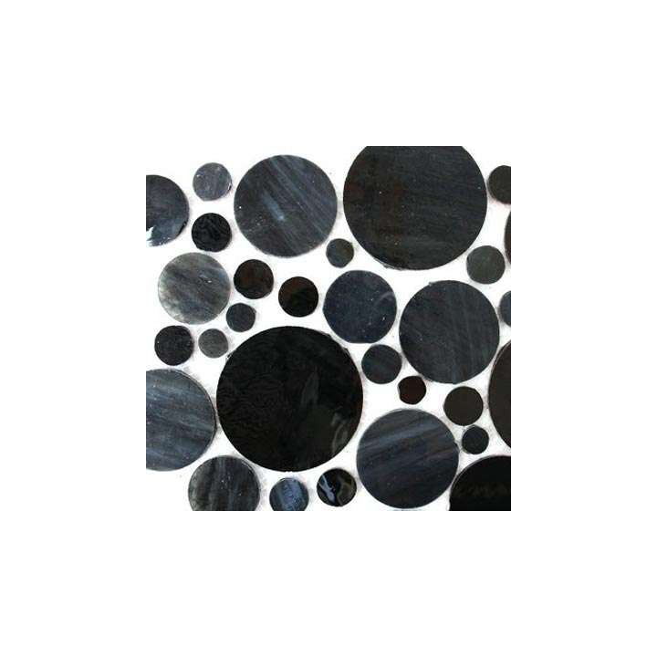 Cercles de verre charbon