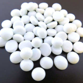 mini billes plates blanches