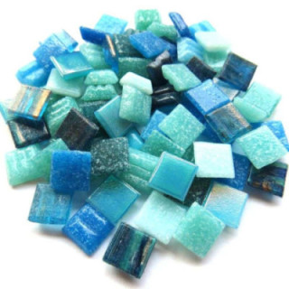 mix de pâte de verre bleu/vert (par 200g)