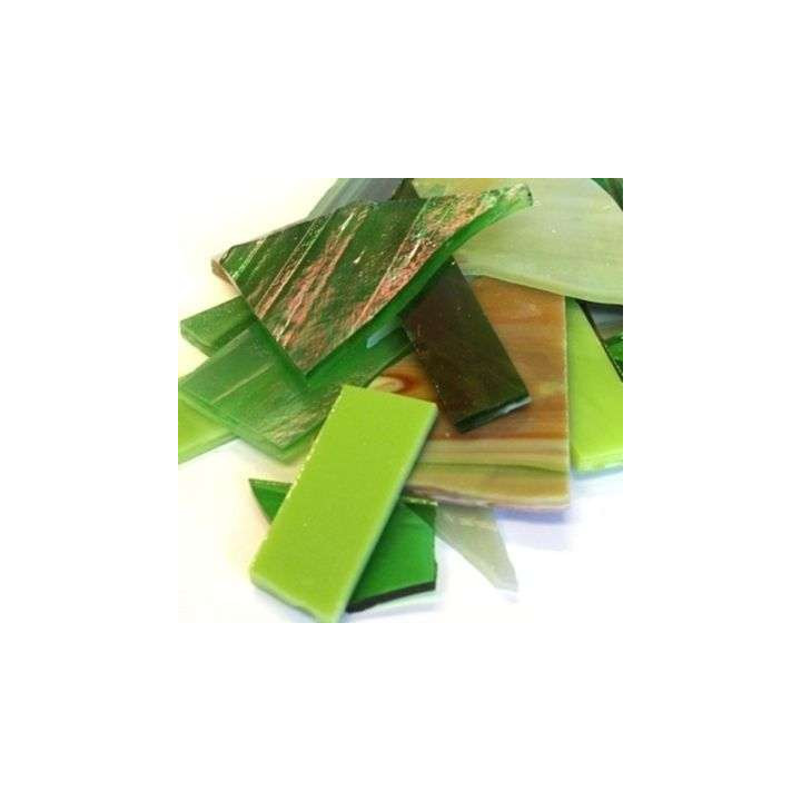 Chutes de verre vert