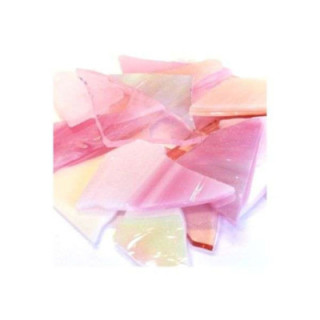 Chutes de verre coloré rose, parme, violet