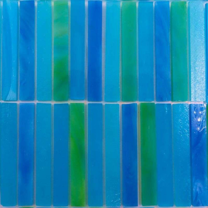 Verre coloré camaïeu bleu