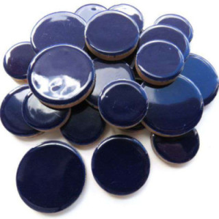 Céramique ronde indigo