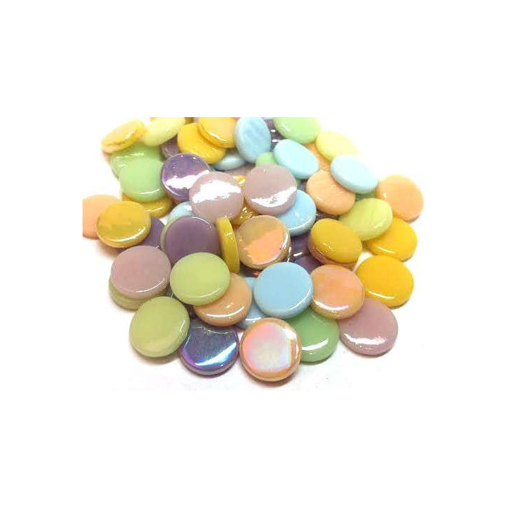 Pastilles multicolores pastel 18 mm