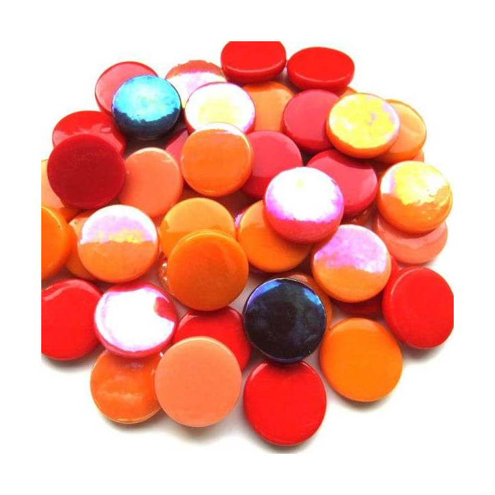 pastille 18/20mm mélange rouge