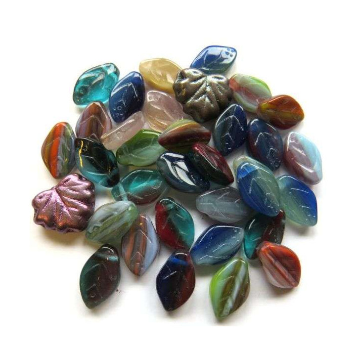 feuilles de verre Eden (mix bleu-vert)