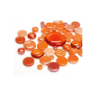 Mix de pastilles de verre orange