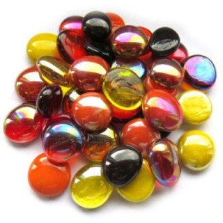 mix billes plates couleurs chaudes